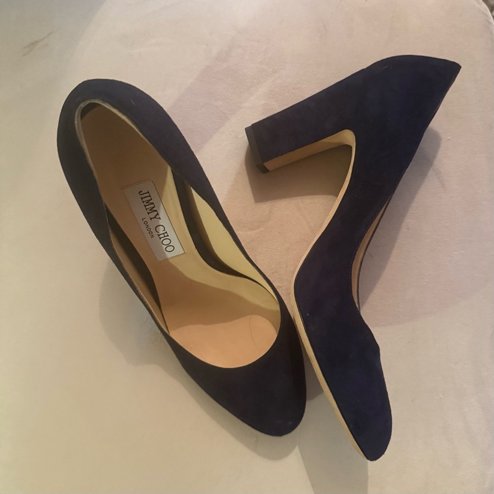 Jimmy Choo Blue Suede Pumps